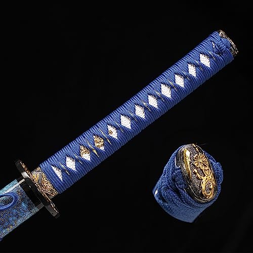 Kamaiwo 1045-Lanjinshuangse Handmade Japanese Katana Sword Full Tang Authentic Steel