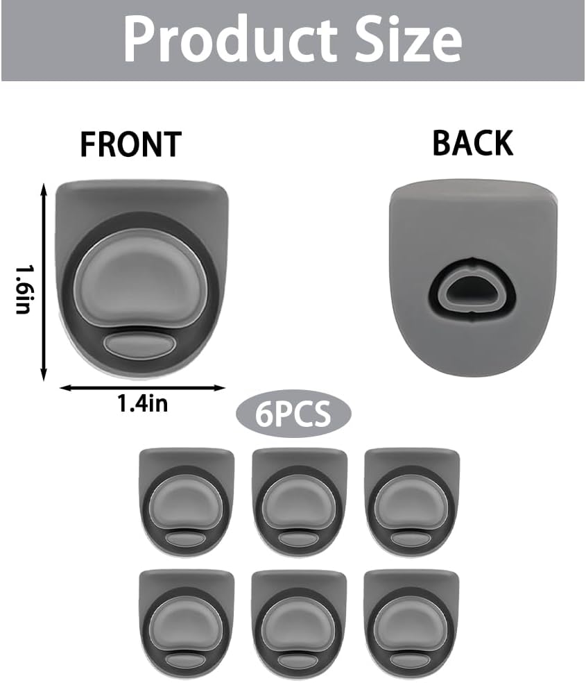 Owala | 6-Pack Replacement Stoppers for FreeSip Water Bottles - BPA-Free Silicone Caps (Gray)