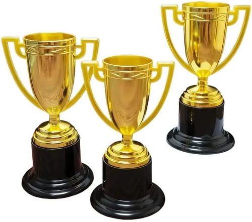 Mini Gold Trophy Cups by [Brand Name] - 4 PCS 3.74 Inch Awards for Graduation, Sports & Parties
