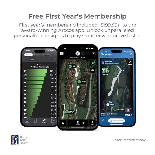 Arccos Smart Sensors Bundle Smoke/Black - Gen 4 Golf Shot Tracking & Membership