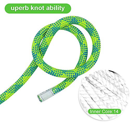 X XBEN 10.5mm Dynamic Climbing Rope 35M Green for Rock & Mountaineering