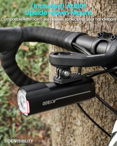 RAVEMEN K1800 Smart Bicycle Front Light with AI Night Mode & Wide Beam