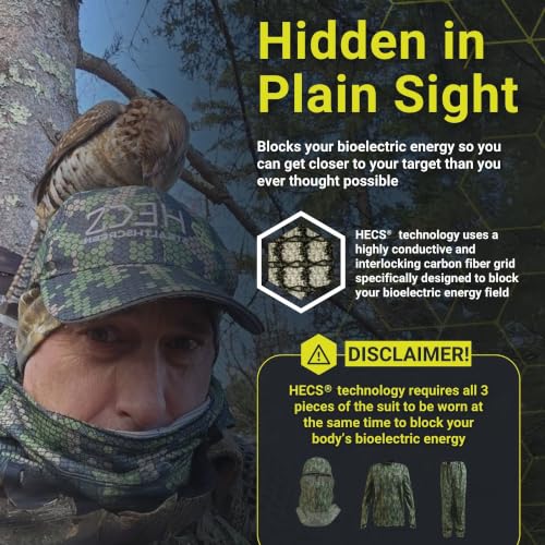 HECS Lightweight Deer Hunting Camo Suit Set - Everywhere Green, Large
