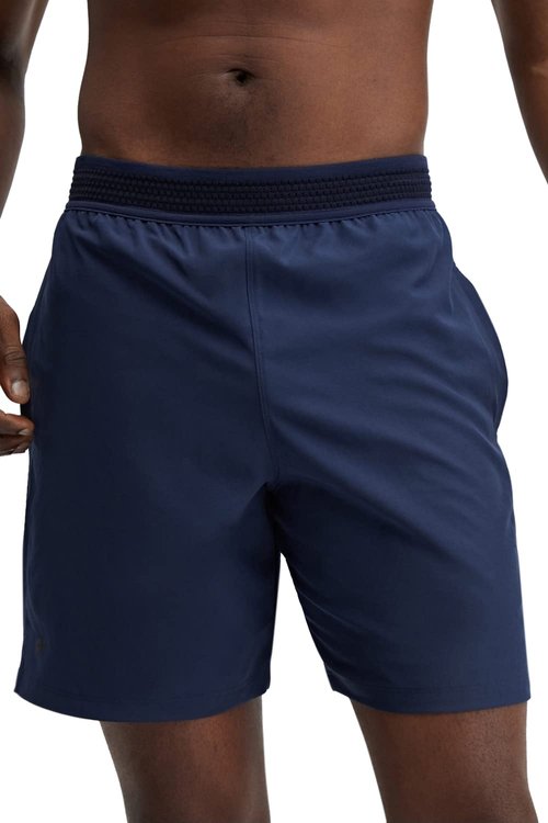 Fabletics Men's The Fundamental Short (Unlined), Workout, Running, Training, Gym, Yoga, Ultra Lightweight, Athletic, 7" Inseam, L, Deep Navy