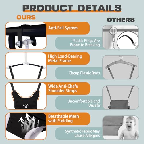 2-in-1 Baby Jumper and Swing Set - Foldable Stand for Indoor & Outdoor Use