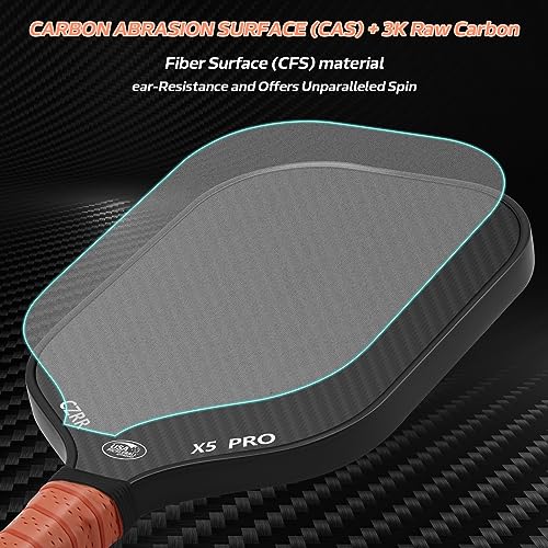 CZRR 16MM-2PCS Pickleball Paddles Set USA Approved Carbon Fiber Surfaces