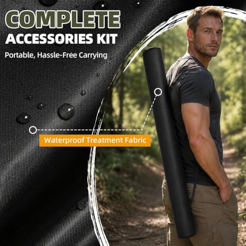 Telescoping Camping Tarp Poles Set of 2 - Adjustable Aluminum Tent Support 3.28-8.2FT