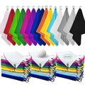 60 Pack Microfiber Golf Towels with Carabiner Clips - 16x16 Inches, Colorful Waffle Pattern for Golf, Yoga & Fitness