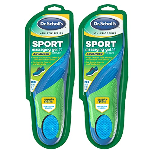 Dr. Scholl's Sport Insoles Pack of 4 Men’s 8-14 Shock Absorption Arch Support