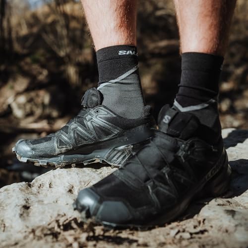 Men's Waterproof Trail Running Shoes - Black/Black/Quiet Shade, Size 11