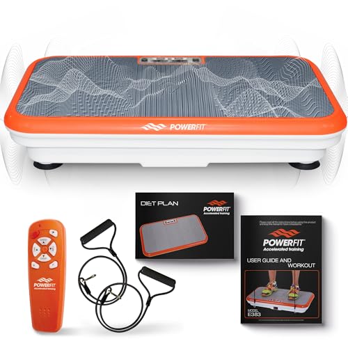 Elite Orange Powerfit Vibration Plate Exercise Machine - Full Body Workout