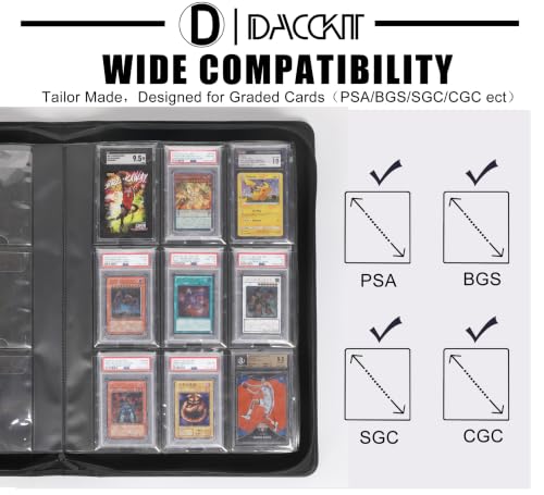 Slab Binder for Graded Cards - Fits 90 PSA CGC BGS SGC - Black