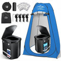 Portable Camping Toilet Set with Privacy Tent - XL Outdoor Shower & Bathroom