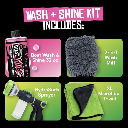 Boat Juice 32 Fl Oz Boat Wash & Shine Kit - Marine Cleaning Supplies