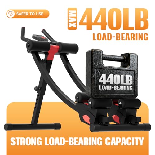 WECENI Black Foldable Ab Machine for Home Gym Core Workout Strength Training