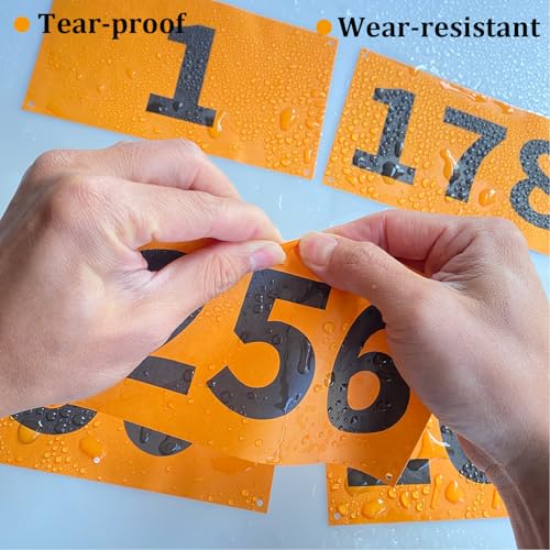 Race Bib Numbers for Tryouts with Pins - Waterproof Paper, Number 1-100
