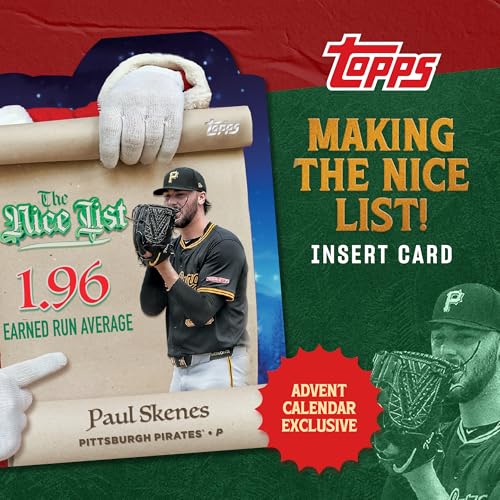 2025 Topps Holiday MLB Baseball Advent Calendar - Factory Sealed - Christmas Collectible - Includes 24 Packs with Stars & Parallels