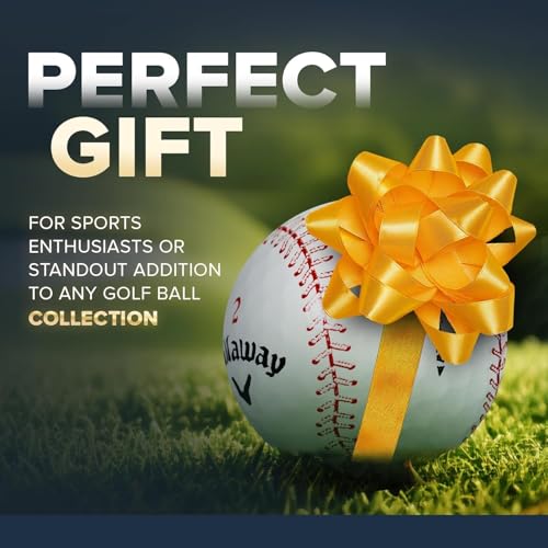 Refinished Baseball Style Golf Balls - Callaway Chrome Soft, 12 Pack