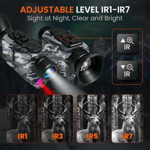 Night Vision Monocular 8X Digital Infrared Scope with 32GB SD Card for Camping Surveillance