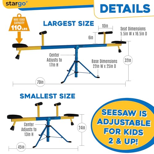 Swivel Teeter Totter for Toddlers & Kids Outdoor Indoor Playground Equipment