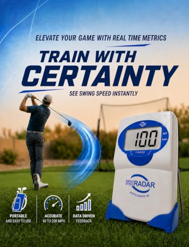 Golf Swing Speed Radar - Accurate Club Speed Measurement 20-200 MPH - Portable Doppler Training Tool - Variation of Swing Speed Radar