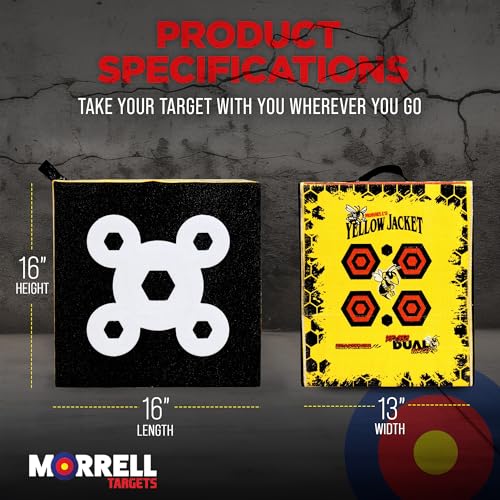 Morrell Yellow Jacket Dual Threat Foam Archery Target 350 FPS - 4 Sides, 32 Bullseyes