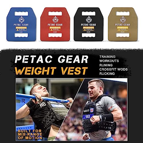 PETAC GEAR Tactical Weight Plates 10LB*2 for Weighted Vests & Fitness Training