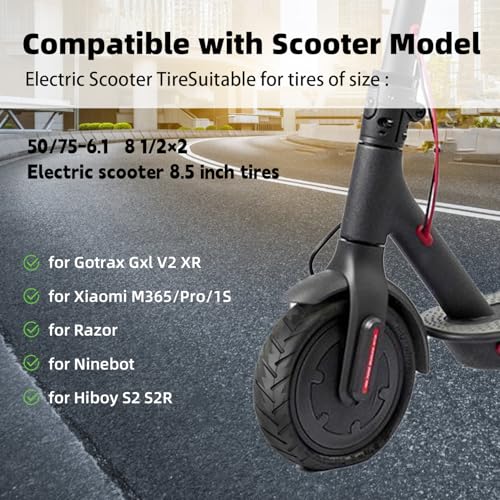 8.5 Inch Scooter Tire and Inner Tube Set for 50/75-6.1 Electric Scooters