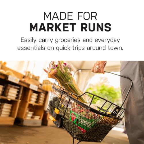 Rear Bike Basket for Cycling Storage - Durable Metal Mountable Carrier