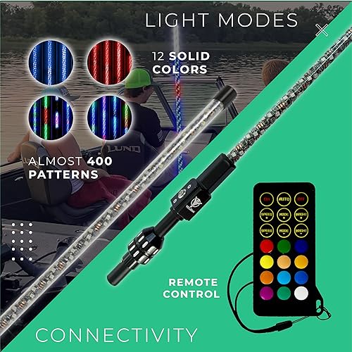 4ft Marine Boat Navigation LED Lights with Show Modes - Coast Guard Approved