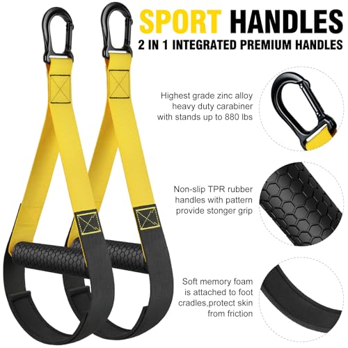 Heavy Duty Resistance Bands Set with Handles & Door Anchor for Full-Body Workout