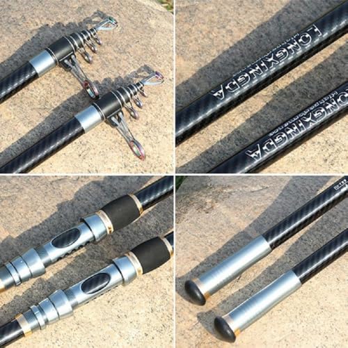16.4 ft Telescopic Surf Fishing Rod Carbon 1-7oz 15-40lb Spinning Lake Beach