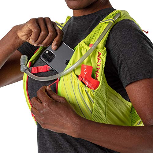 Nathan Women's Hydration Running Vest - Finish Lime / Hibiscus / Small 1.6L Water Bladder Included