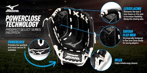 Fastpitch Softball Glove for Women - Full Grain Leather, ButterSoft Palm Liner, Right Hand Throw, Prospect Select Series