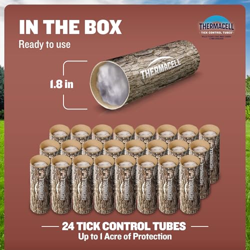 Thermacell Tick Control Tubes 24-Pack | Lyme Disease Prevention for Yard