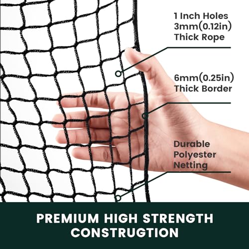 Hittop 10x25ft Golf Practice Net Hitting Net for Sports Training, Indoor & Outdoor Use