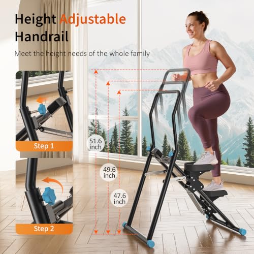 MOMODA Vertical Climber Stair Stepper for Home Workout - Blue
