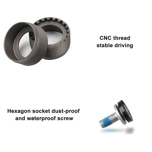 catazer Bicycle Bottom Bracket Square Taper 68mm x 103/107110.5/113/116/118/120/122.5/124.5/127.5mm BSA (103mm)