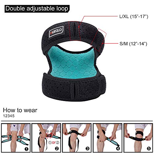 Dual Patella Knee Brace Support for Knee Pain Relief, Adjustable, Breathable