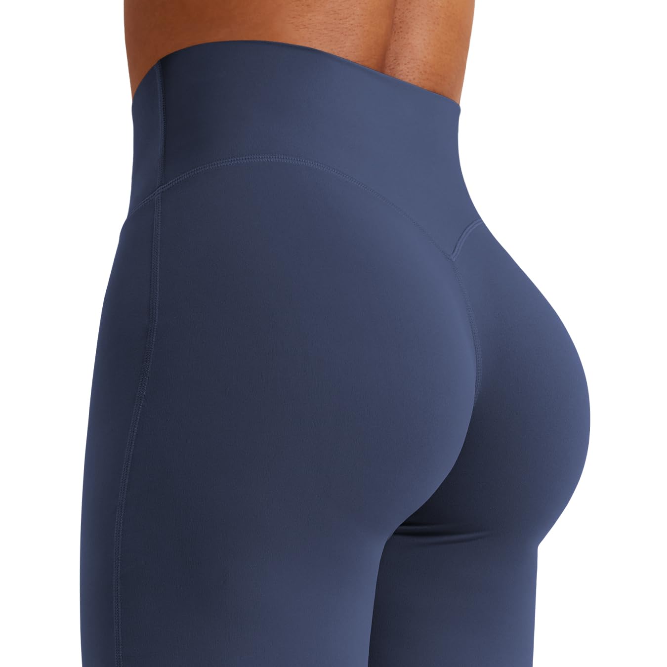 YEOREO Workout Leggings Womens No Front Seam Straight Leggings 29" High Waist Buttery Eddiy Gym Yoga Pants Navy Blue XL