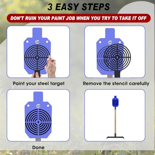 ATFLBOX 1/2 Inch Thick AR500 Steel Target Stand System for Shooting Range