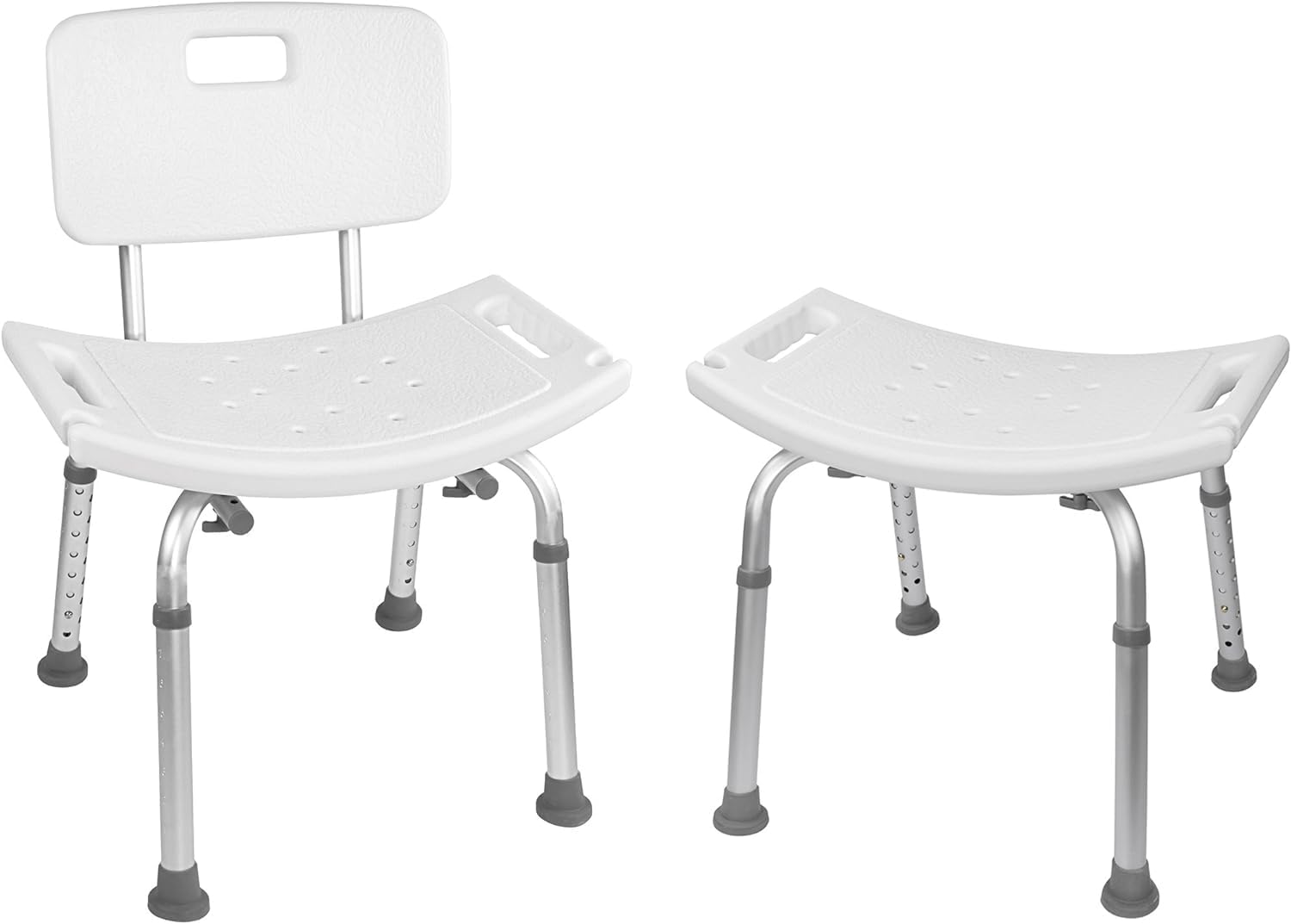 Vaunn Adjustable Shower Chair - Tool-Free Assembly Spa Bathtub Seat with Removable Back | FSA/HSA Eligible