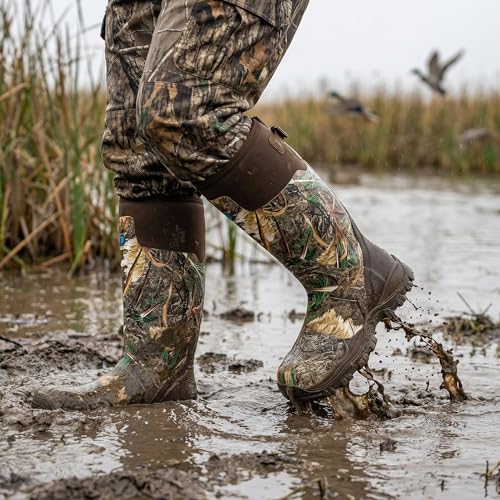 Men's Waterproof Hunting Boots with Steel Shank & 5mm Neoprene - Reed Grass Variation