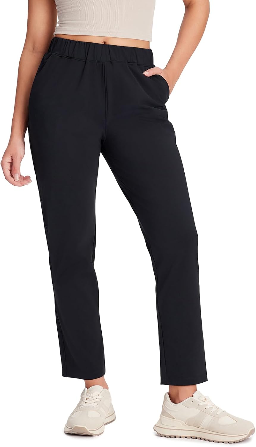 Yogipace 7/8 Stretch Ankle Pants - Women's Tapered Work & Travel Pants with Pockets | Petite/Regular/Tall