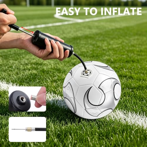 Soccer Ball Size 5 with Pump Needles - Deflated Bulk Pack for Adults & Teens