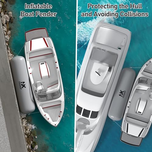 HXDOGSP Inflatable Boat Fender 5FT Heavy Duty Dock Bumper 18x60 Inch for Boats