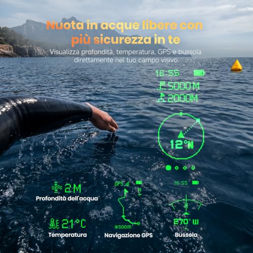 Holoswim Pro AR Smart Swim Goggles with Display, GPS & Data Tracking