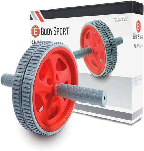 BodySport Ab Roller - Wobble-Free Dual Wheel Design | Portable Anti-Slip Fitness Equipment