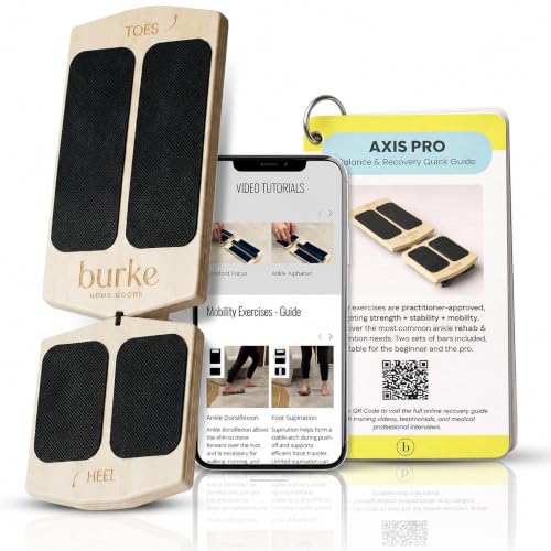 White Wooden Ankle Balance Board for Foot Strength and Plantar Fasciitis Relief - Burke Home Goods