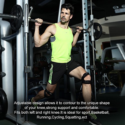 Dual Patella Knee Brace Support for Knee Pain Relief, Adjustable, Breathable